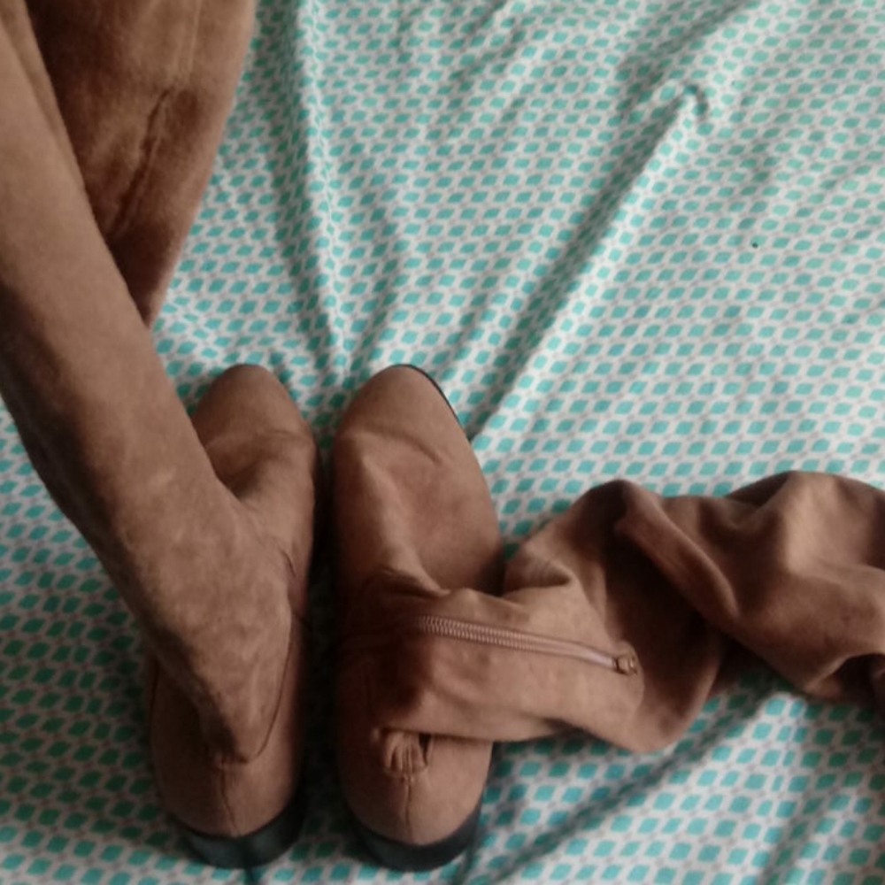 nude thigh high boots